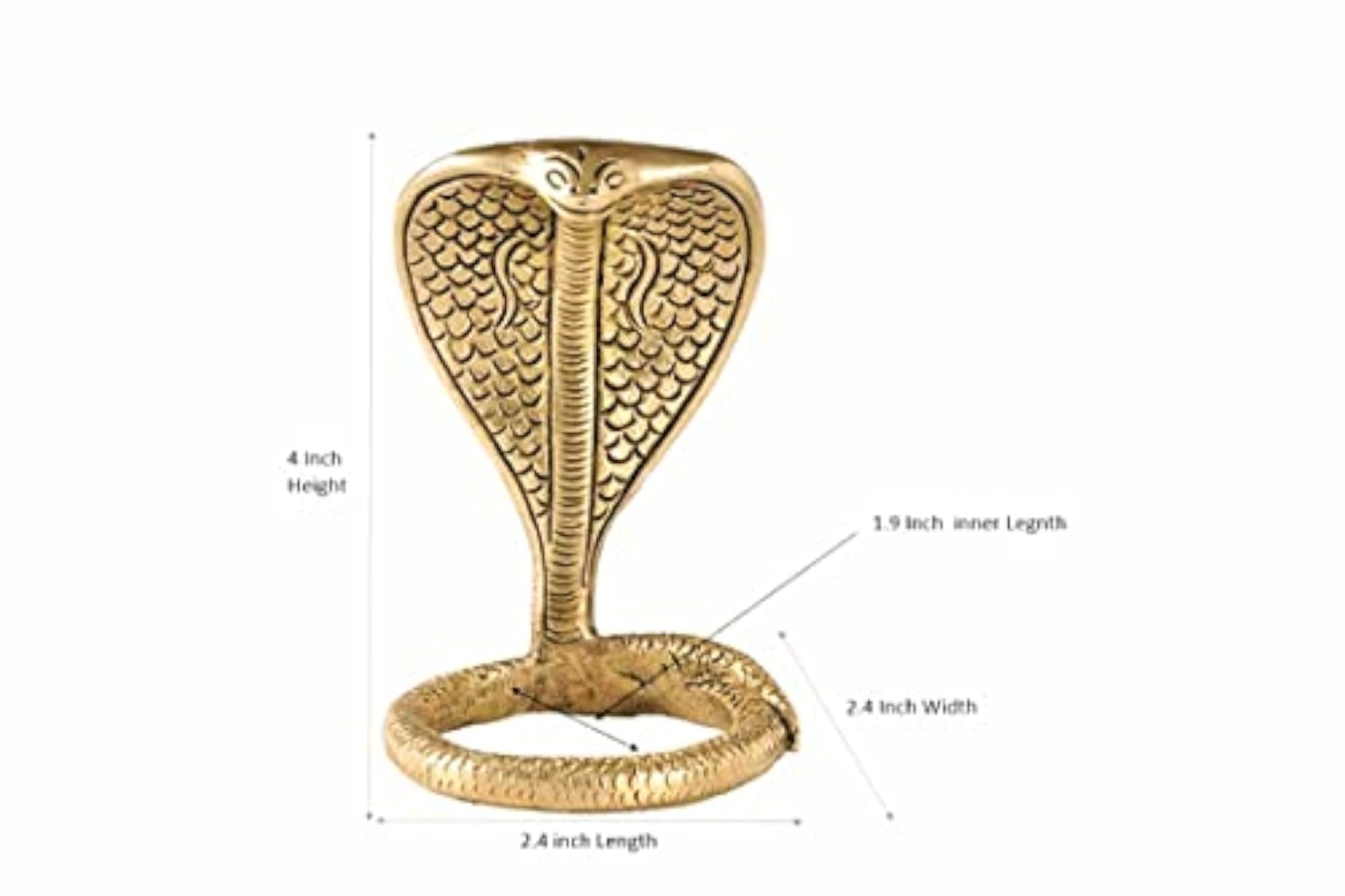 Brass Snake Naagdev Statue Idol for Pooja Mandir